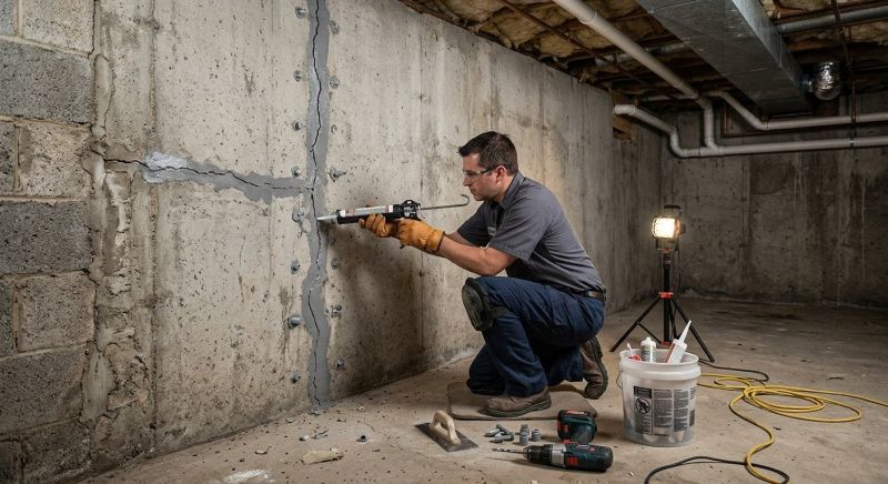 Basement Crack Repair in Old Saybrook, CT