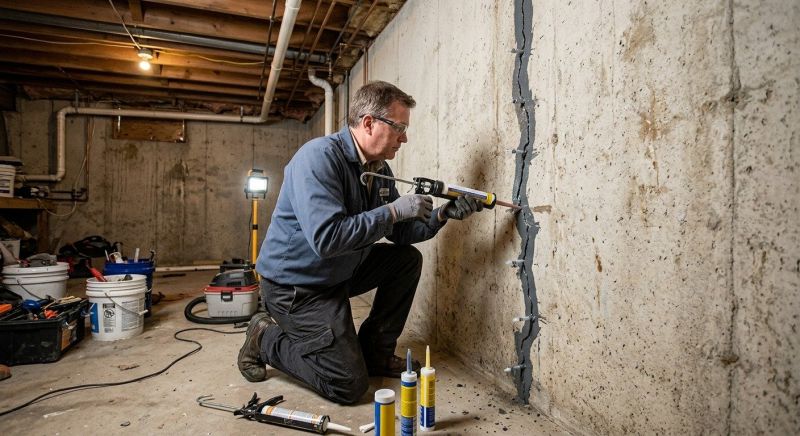 Basement Crack Repair in Old Saybrook, CT