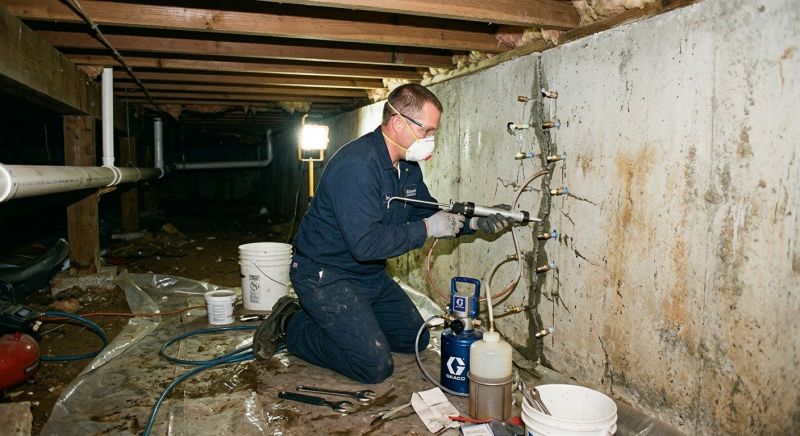 Basement Foundation Repair in East Hampton, CT