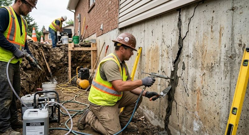 Cracked Foundation Repair in Clinton, CT
