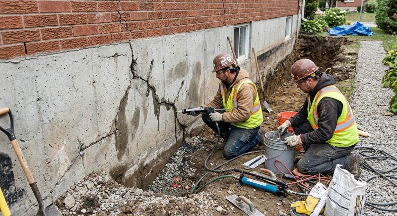 Cracked Foundation Repair in East Haddam, CT