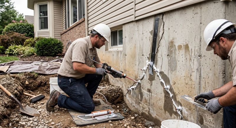 Cracked Foundation Repair in East Haddam, CT