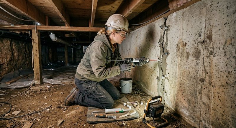 Crawlspace Foundation Repair in Ledyard, CT