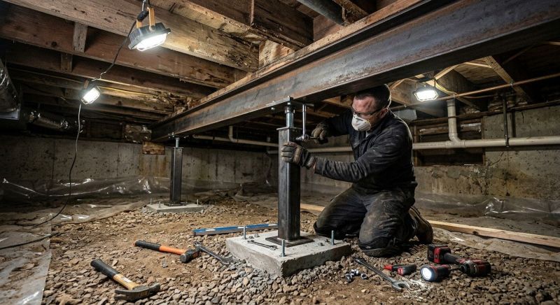 Crawlspace Structural Repair in Old Saybrook, CT