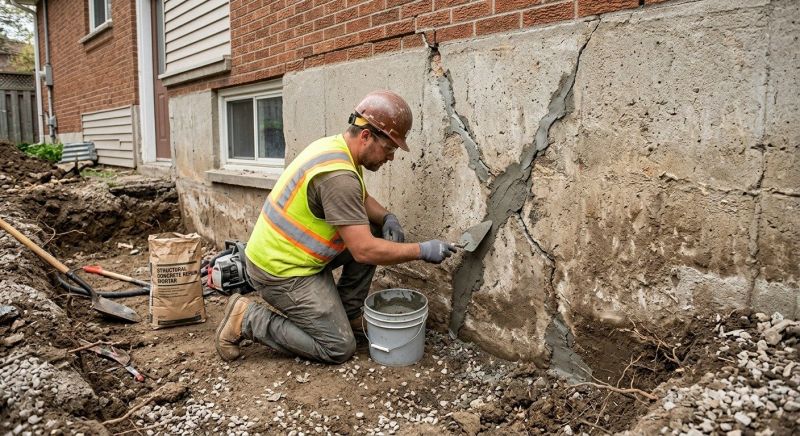 Foundation Crack Repair in Madison, CT