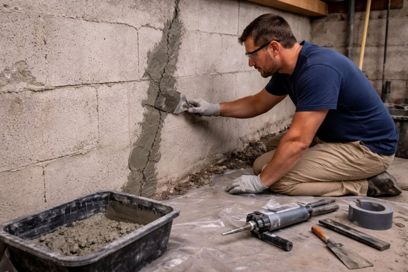Foundation Crack Repair in Sag Harbor, NY
