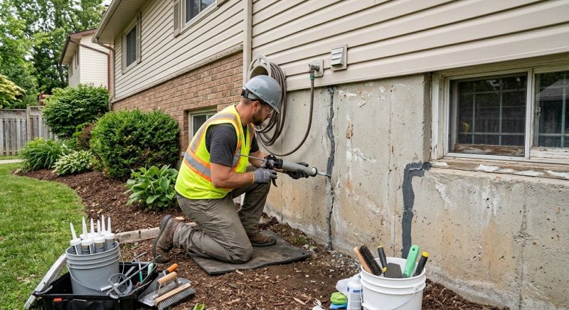 Foundation Crack Sealing in Old Saybrook, CT
