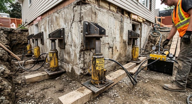 Foundation Jacking in Higganum, CT