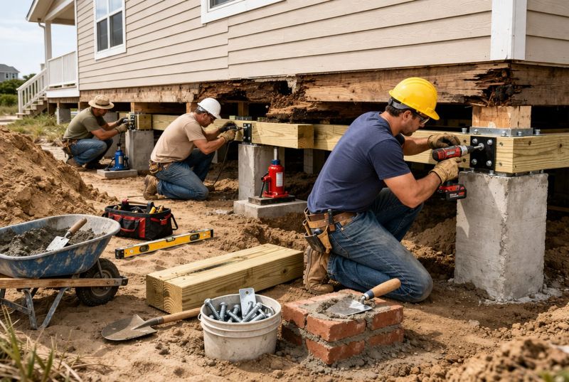 Foundation Raising in Orient, NY