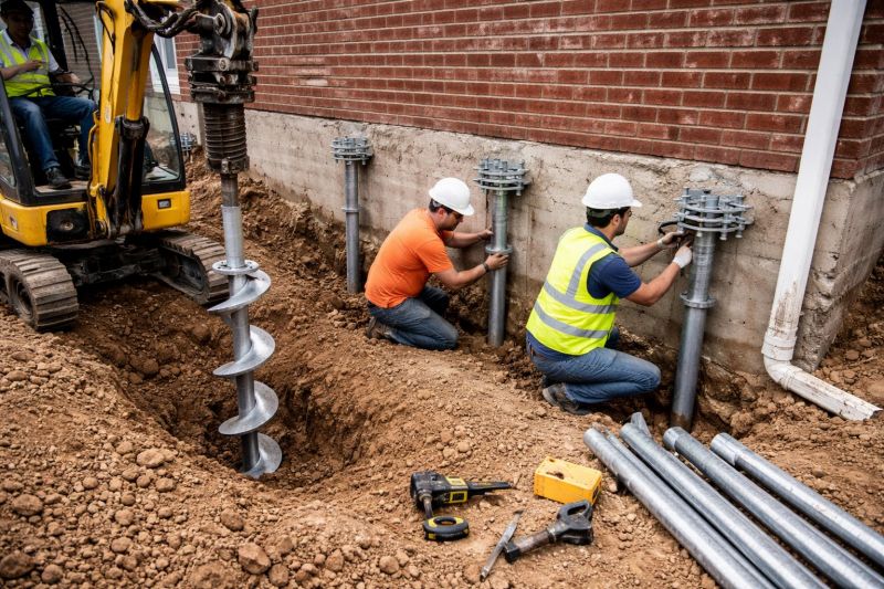 Helical Piers Installation in Old Saybrook, CT