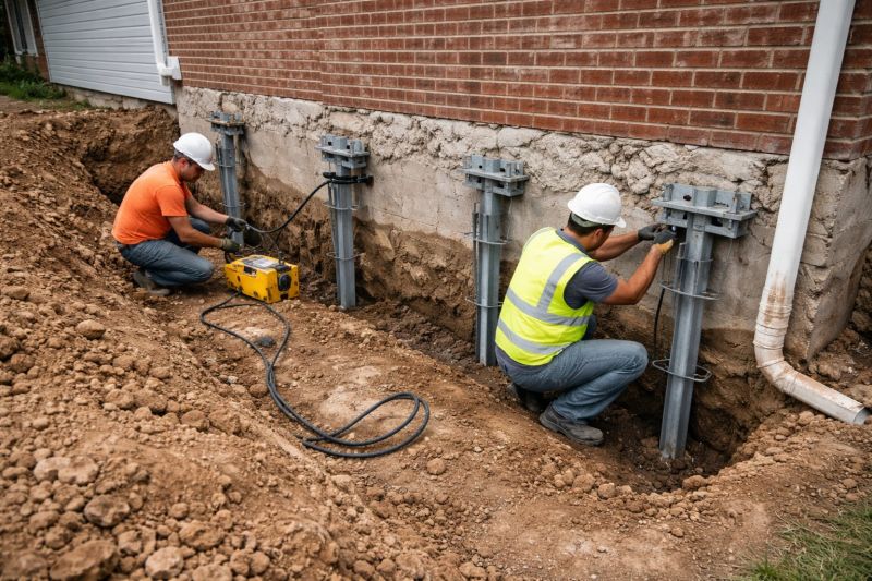 Helical Piers Installation in Old Saybrook, CT