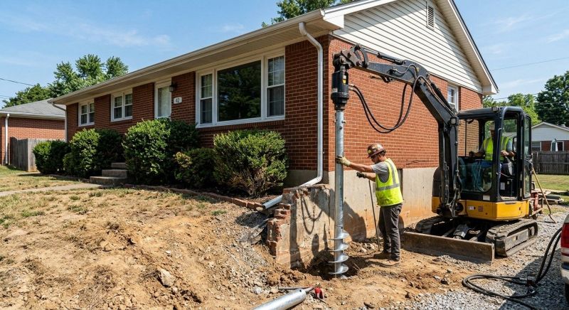 Helical Pile Installation in Old Saybrook, CT