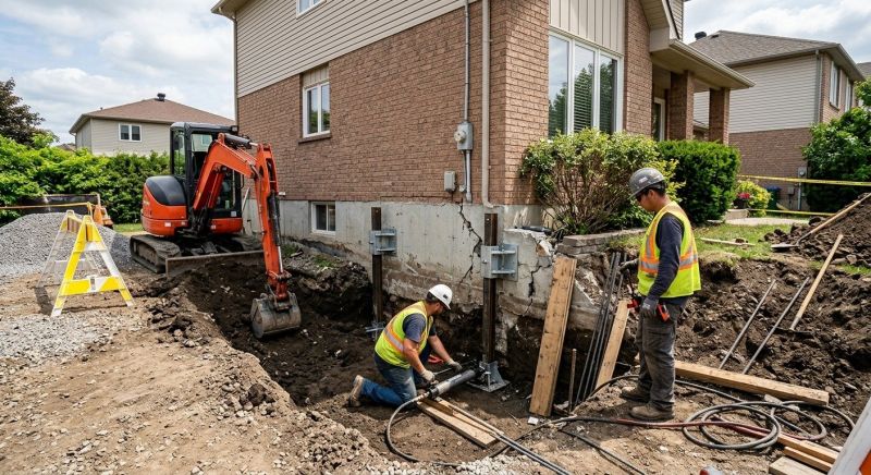 House Foundation Repair in Higganum, CT