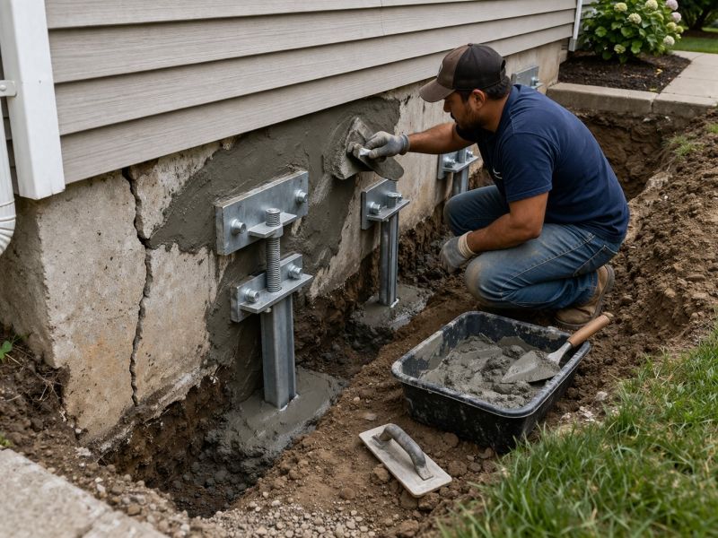 House Foundation Repair in Mystic, CT