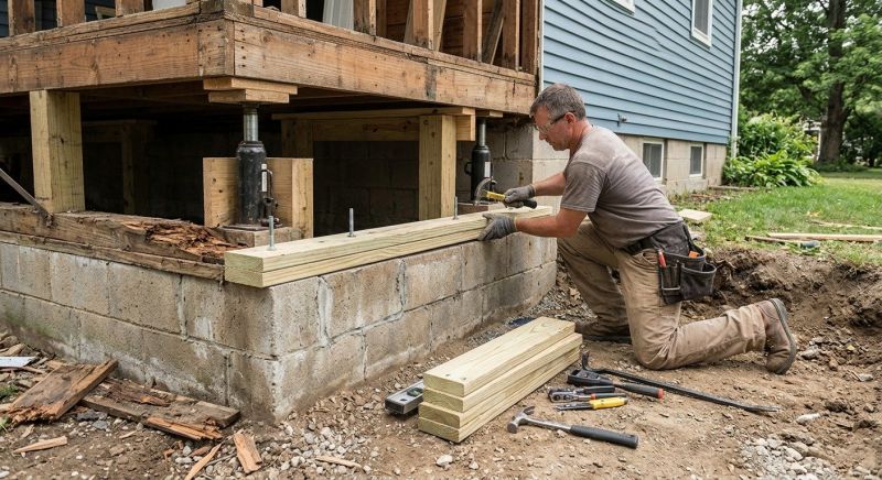 House Foundation Repair in Orient, NY
