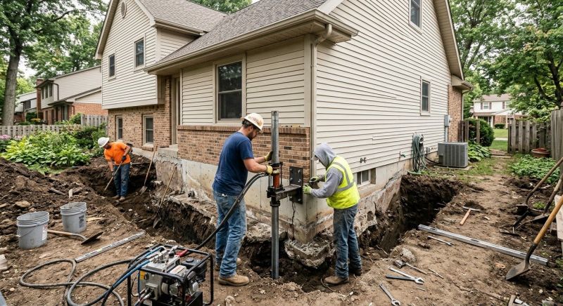 House Foundation Repair in Quaker Hill, CT