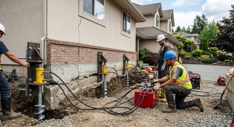 Sinking Foundation Lifting in Old Saybrook, CT