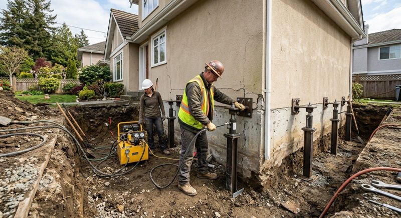 Sinking Foundation Repair in Old Saybrook, CT