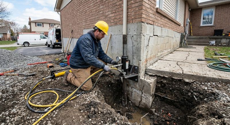 Sinking Foundation Repair in New London, CT