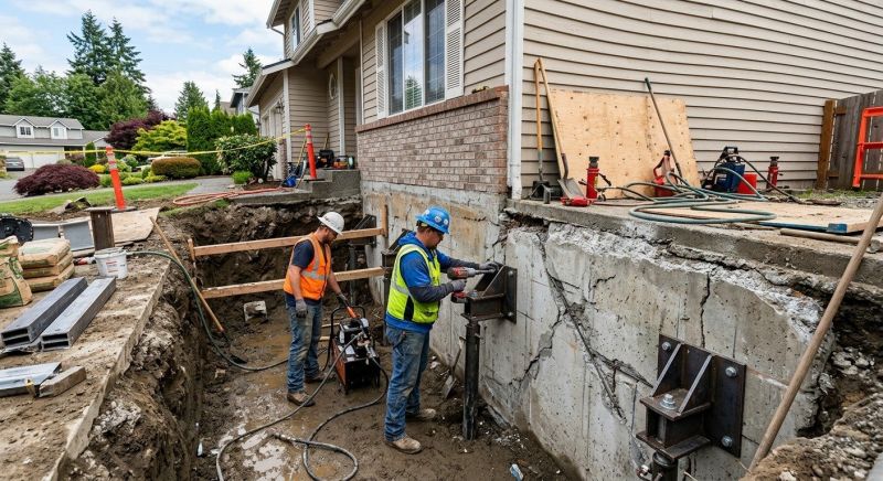 Structural Foundation Repair in Gales Ferry, CT